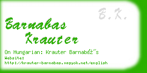 barnabas krauter business card